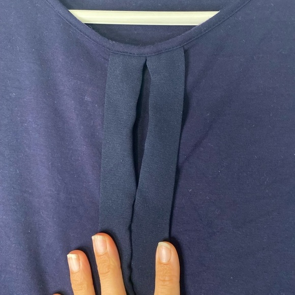 Hobbs Long Sleeve Blue Blouse With Pretty Trim Down the Front Size XS Preppy - Picture 3 of 10